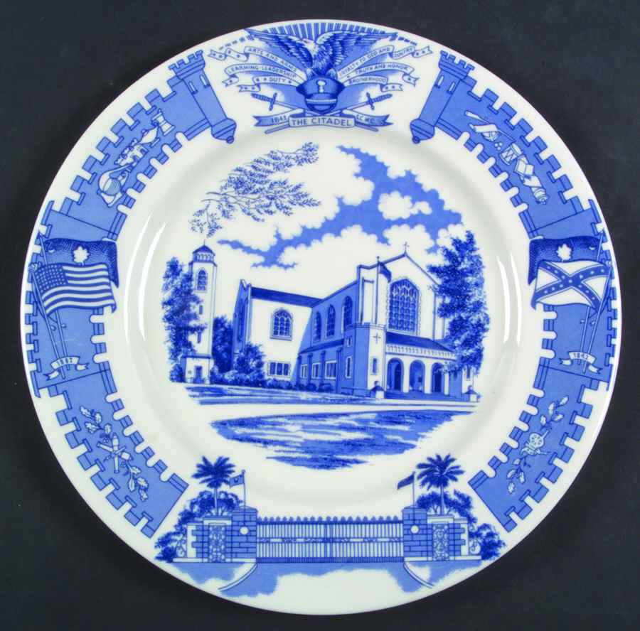 The Citadel Blue-The Military College of S. C. Dinner Plate by American Decorators Inc-1