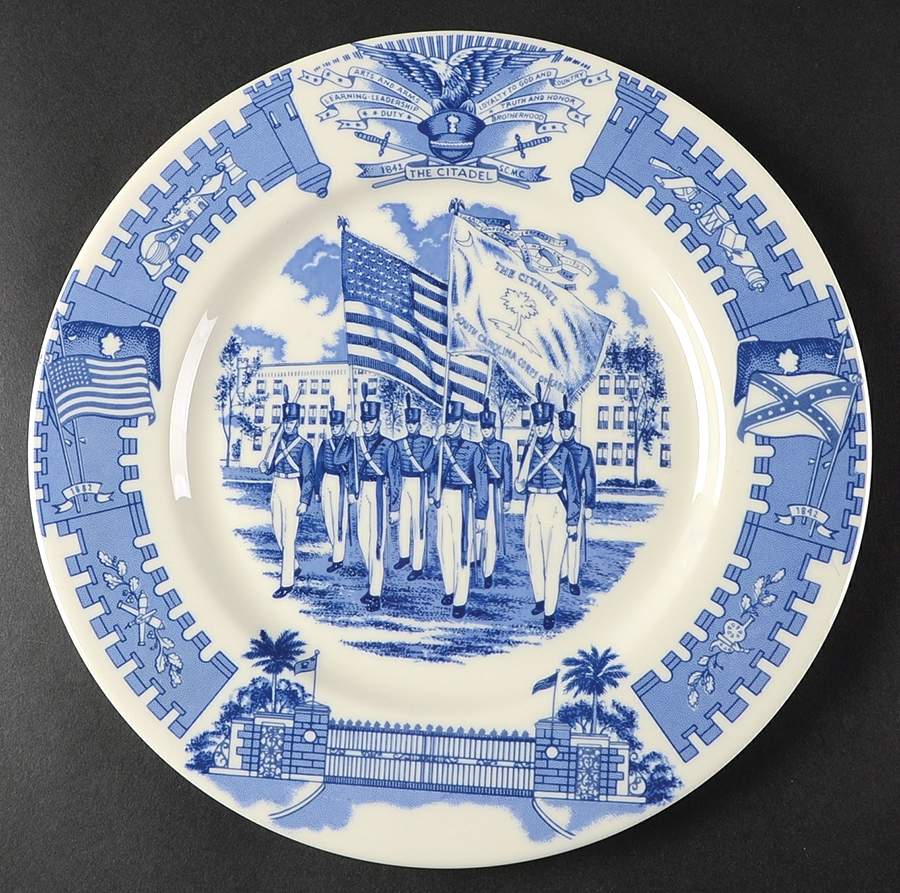 The Citadel Blue-The Military College of S. C. Dinner Plate by American Decorators Inc-1