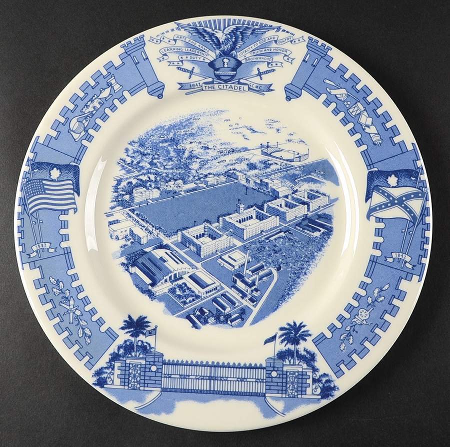 The Citadel Blue-The Military College of S. C. Dinner Plate by American Decorators Inc-1