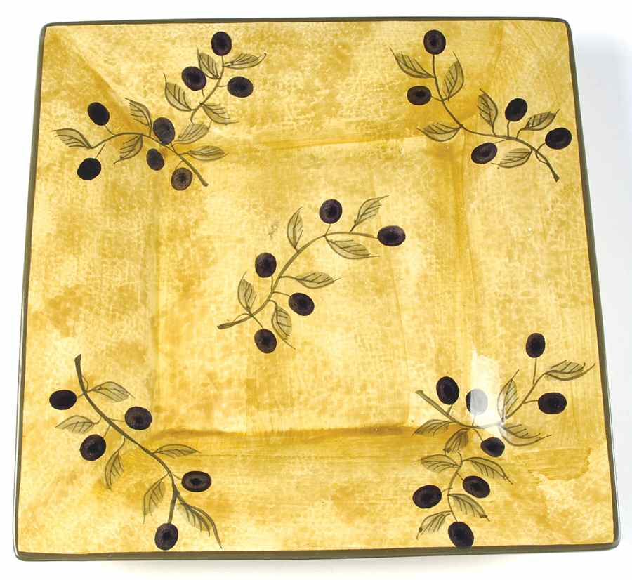 Olives 13" Square Serving Platter by 222 Fifth (PTS)-1