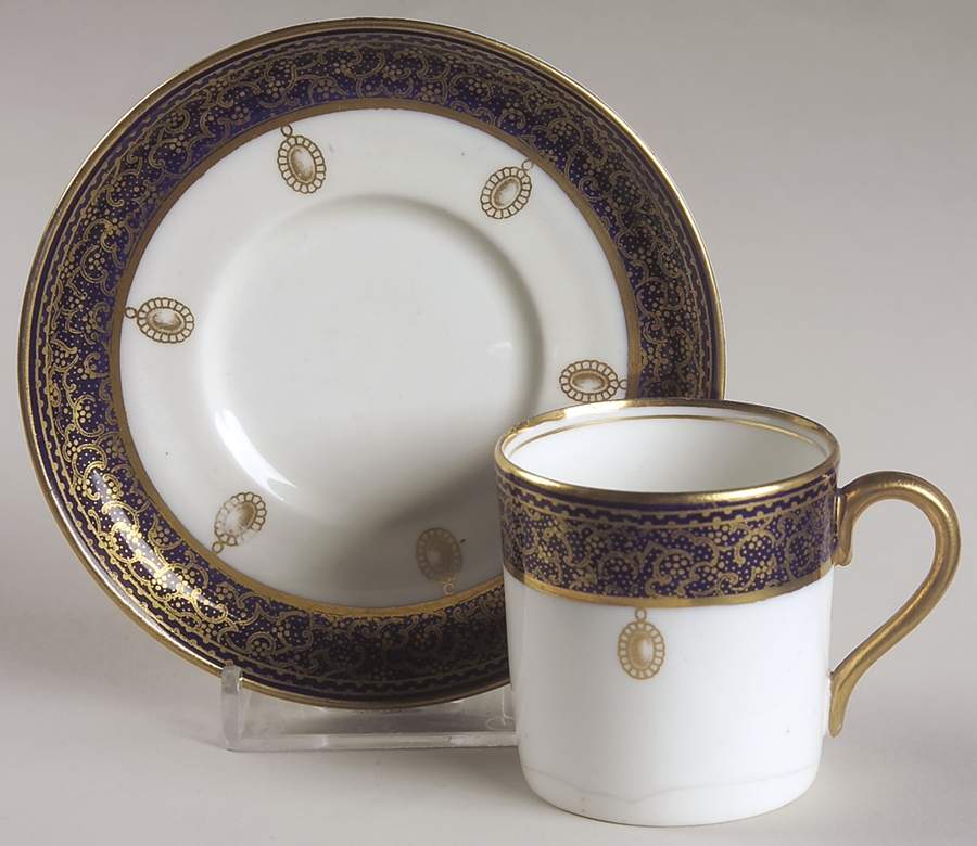 A3129 Flat Demitasse Cup & Saucer Set by John  Aynsley & Sons-1