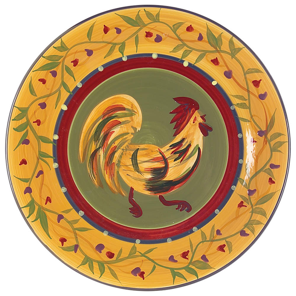 Chez Rooster Dinner Plate by 222 Fifth (PTS)-1