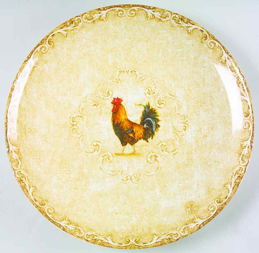 Regal Rooster Dinner Plate by 222 Fifth (PTS)-1