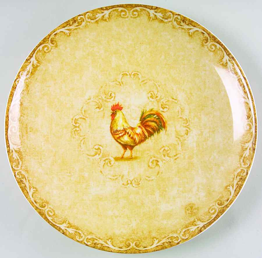 Regal Rooster Dinner Plate by 222 Fifth (PTS)-1