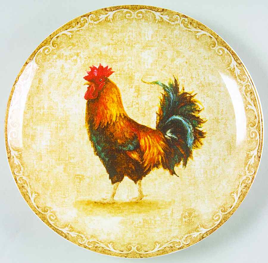 Regal Rooster Salad Plate by 222 Fifth (PTS)-1
