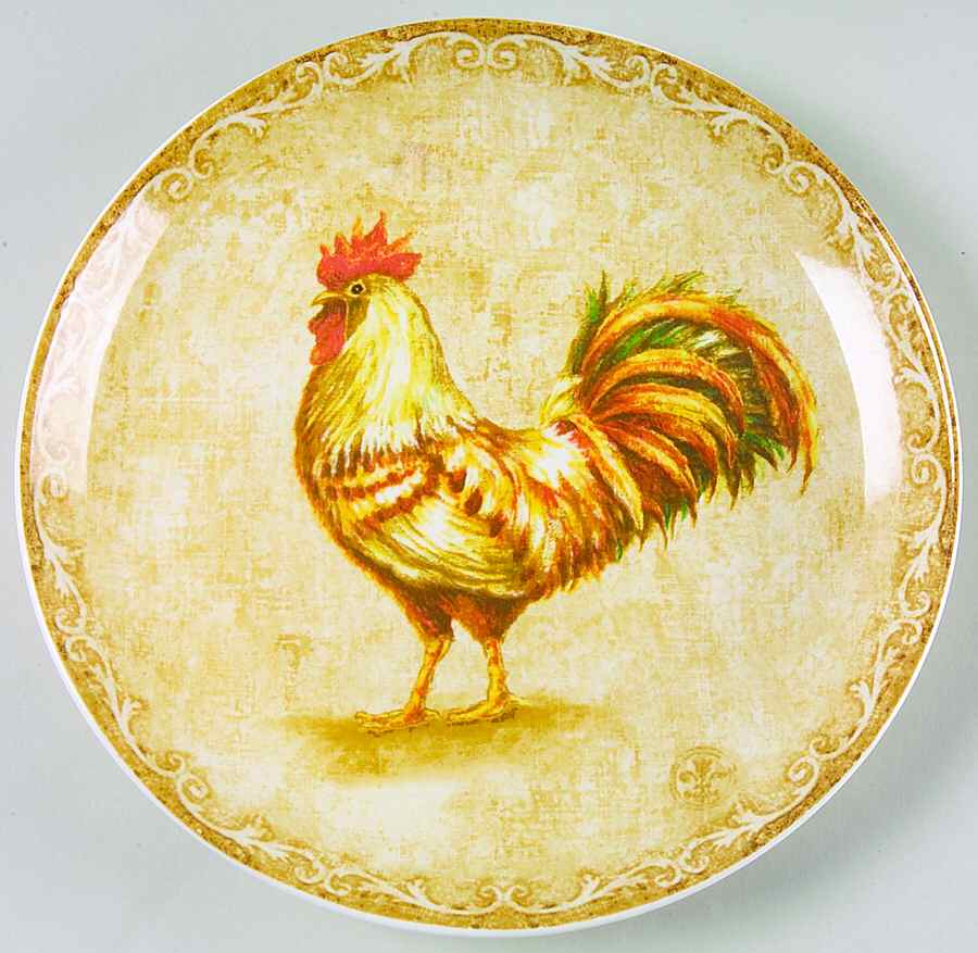 Regal Rooster Salad Plate by 222 Fifth (PTS)-1