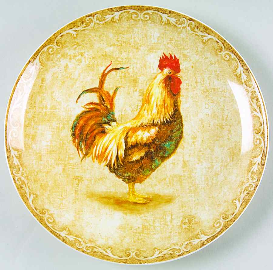 Regal Rooster Salad Plate by 222 Fifth (PTS)-1
