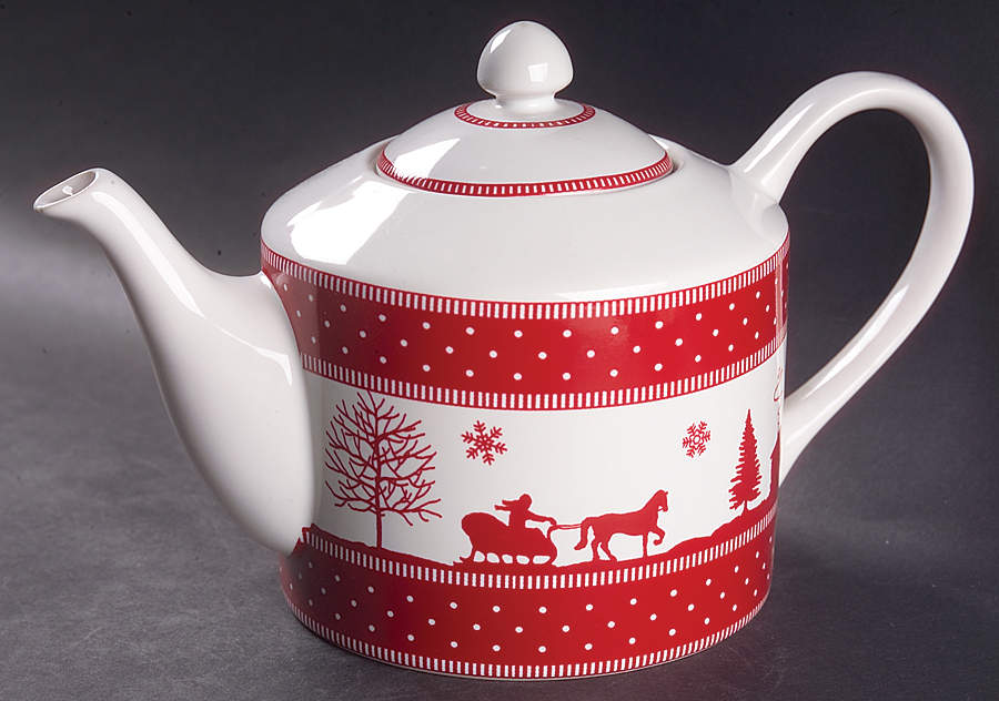Adirondack Red Teapot & Lid by 222 Fifth (PTS)-1