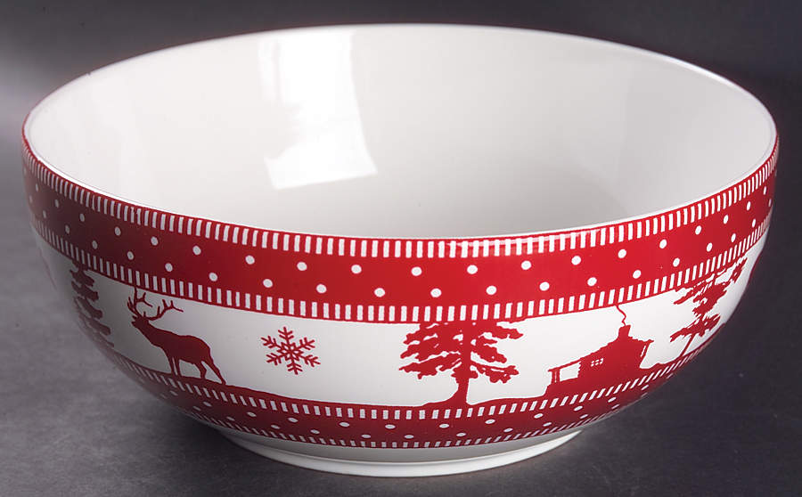 Adirondack Red 9" Round Vegetable Bowl by 222 Fifth (PTS)-1