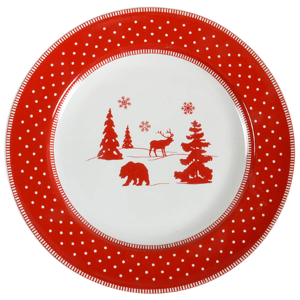 Adirondack Red Salad Plate by 222 Fifth (PTS)-1