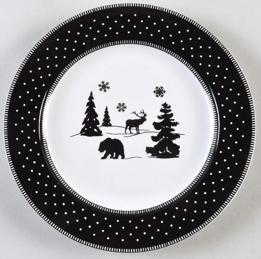 Adirondack Black Salad Plate by 222 Fifth (PTS)-1