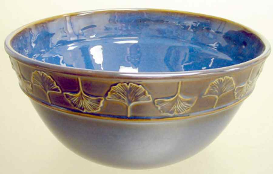 Bungalow Blue 12" Round Serving Bowl by American Atelier-1