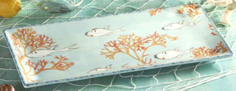 Currents 18" Rectangular Serving Platter by American Atelier-1