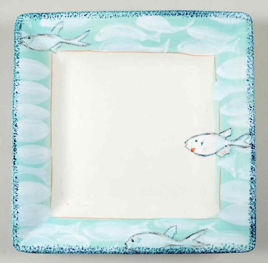 Currents Square Dinner Plate by American Atelier-1