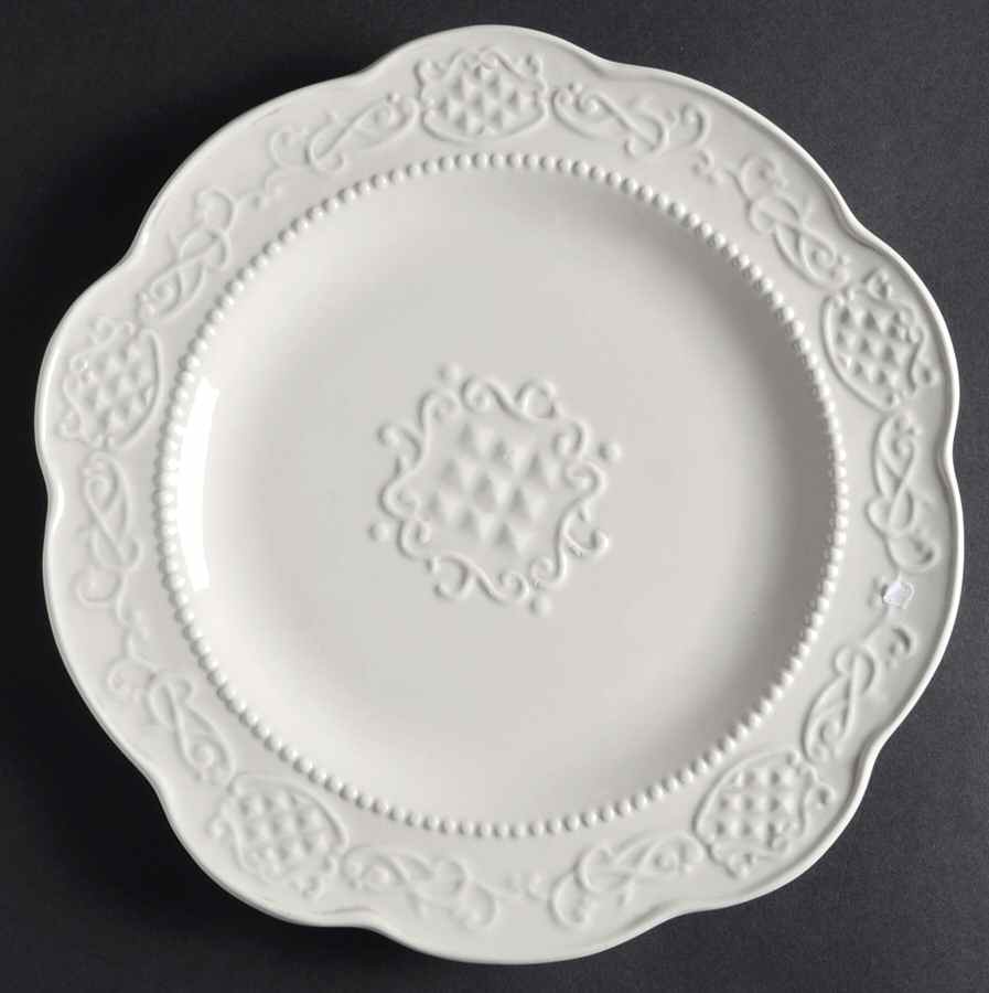 Empress White Dinner Plate by American Atelier-1