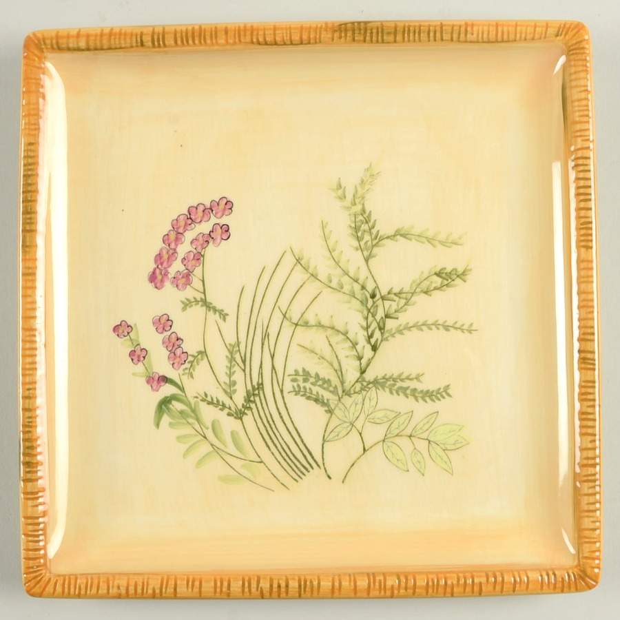 Herbal Square Dessert Plate by American Atelier-1