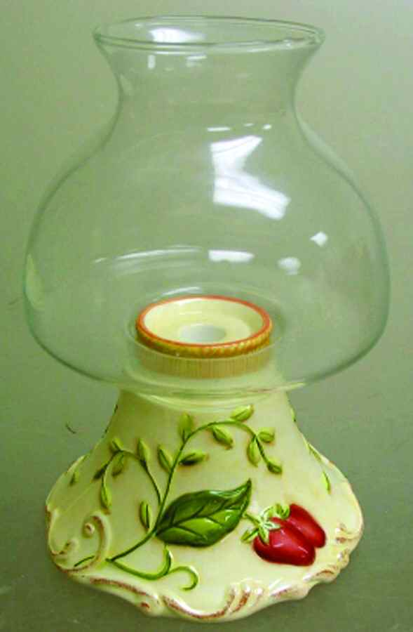 Herbal Hurricane Lamp & Globe by American Atelier-1