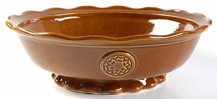 Medallion Amber 11" Large Salad Serving Bowl by American Atelier-1