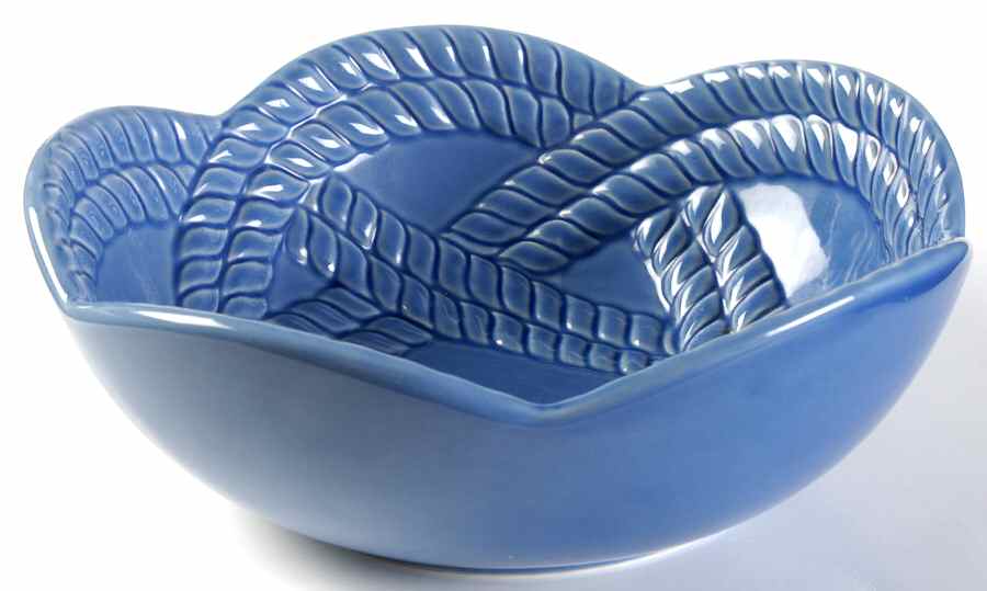 Nautical Blue 9" Round Serving Bowl by American Atelier-1
