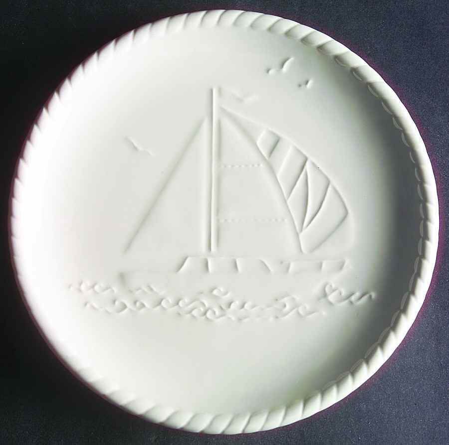 Nautical White Salad Plate by American Atelier-1