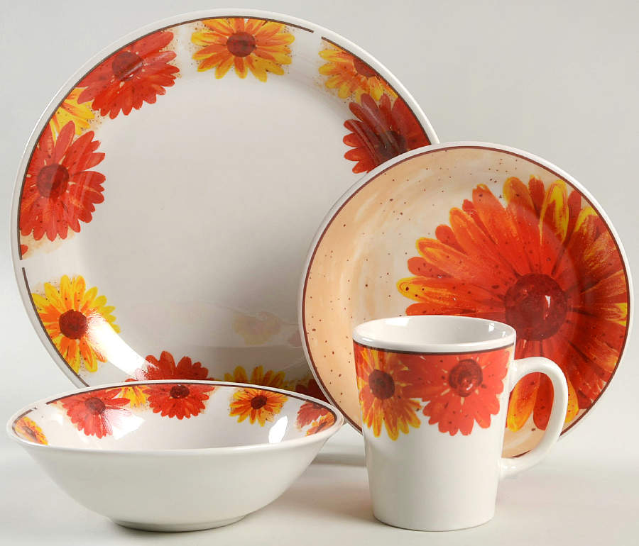 Sunflower 4 Piece Place Setting by American Atelier-1