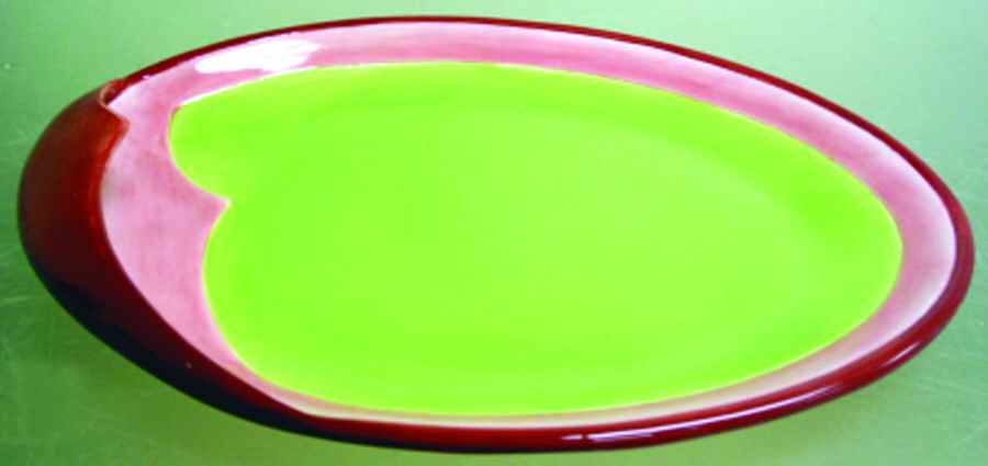 Think Pink 16" Oval Serving Platter by American Atelier-1
