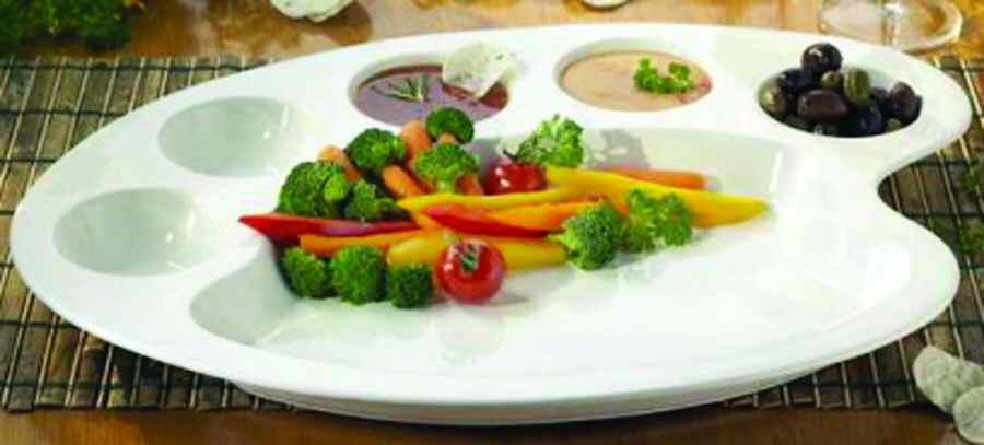 You're Invited 1 Pc Chip & Dip with 6 Sections by American Atelier-1