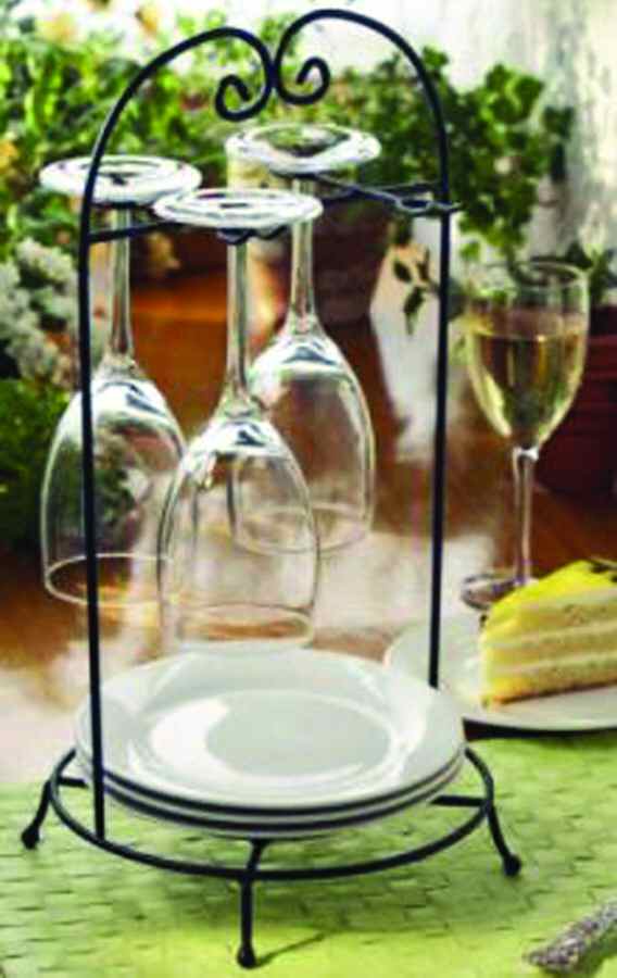 You're Invited 9pc Wine Set (4 Wine Glasses, 4dessert Pls+Metalst by American Atelier-1