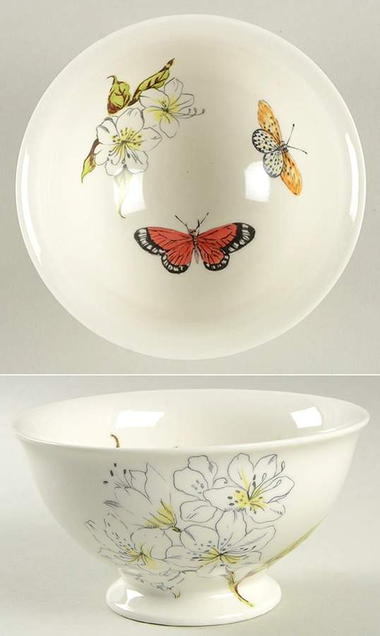 Butterfly Study Soup/Cereal Bowl by Anthropologie-1