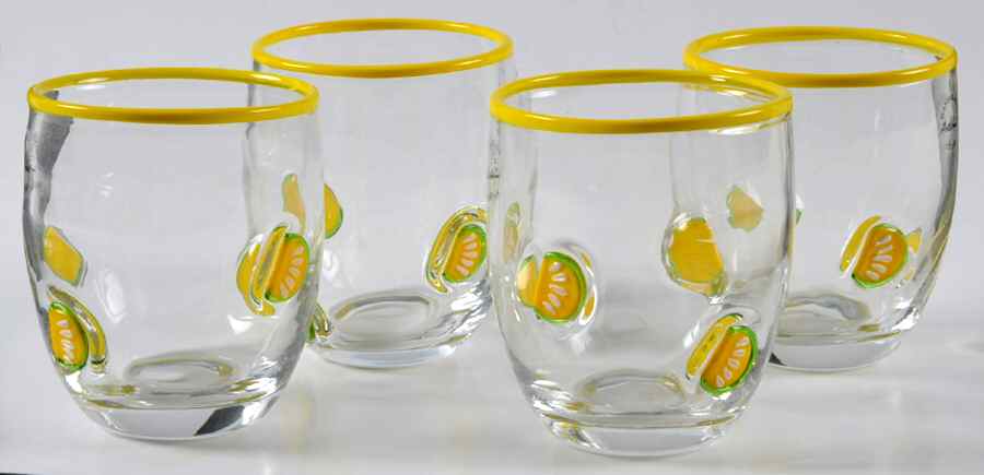 Lemon Collection, The Glass Double Old Fashioned - Set of 4 by Artland-1
