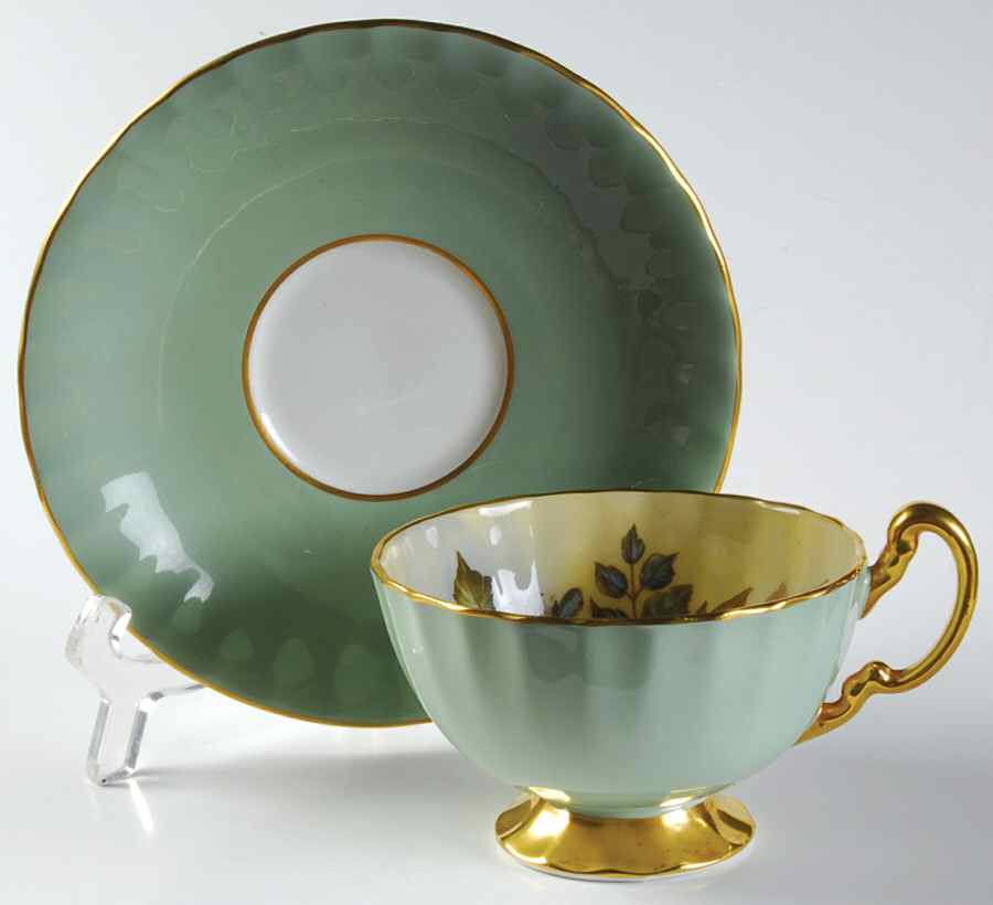 1033 Footed Cup & Saucer Set by John  Aynsley & Sons-1