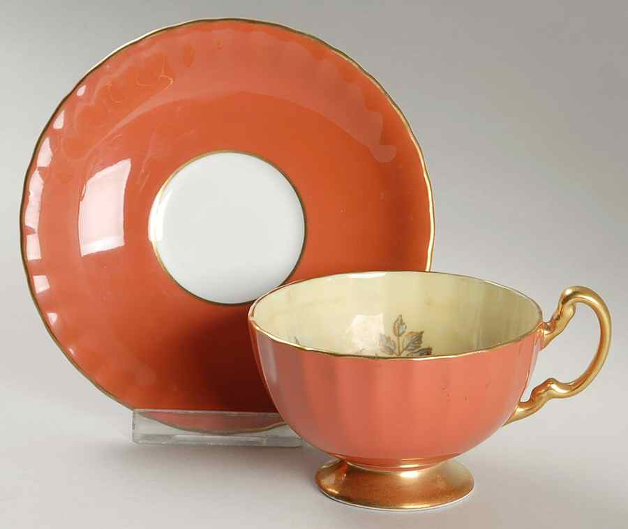 1033 Footed Cup & Saucer Set by John  Aynsley & Sons-1