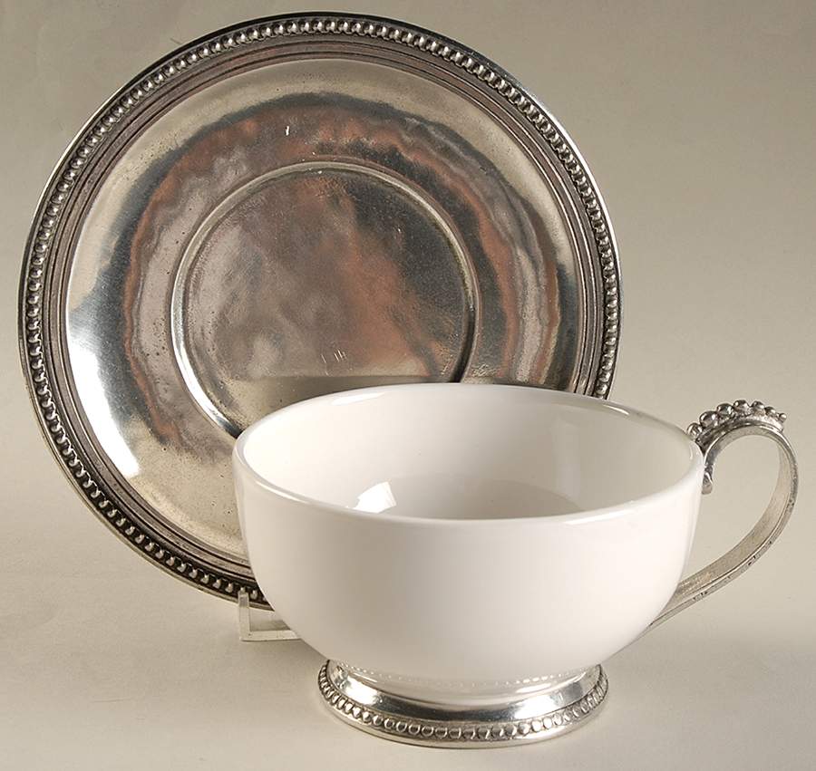 Perlina Footed Cup & Saucer Set by Arte Italica-1