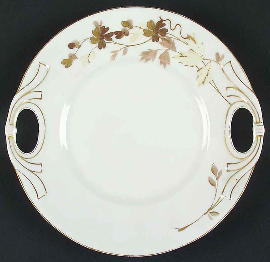 AKF37 Handled Cake Plate by A Klingenberg France-Austria-1