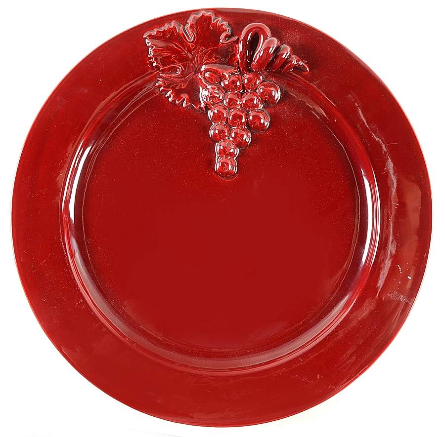 Sole Burgundy 16" Chop Plate (Round Platter) by Arte Italica-1