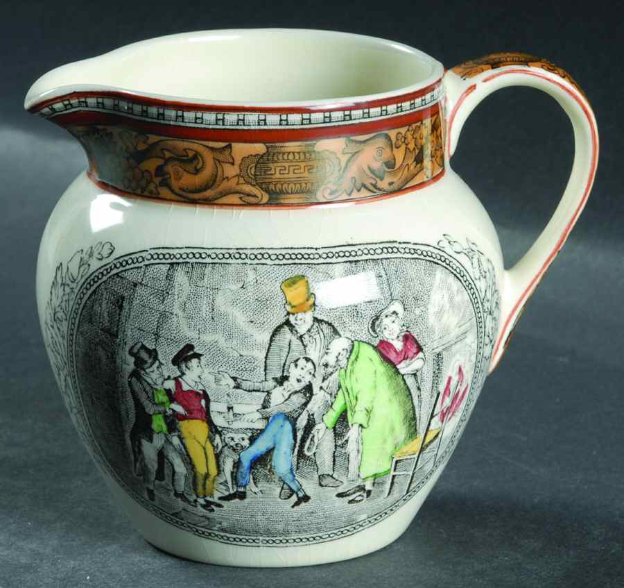 Dickens Orange (New Back Stamp) Creamer by Adams China-1