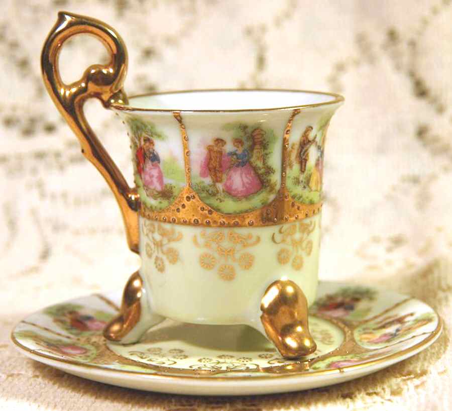 7551 Footed Demitasse Cup & Saucer Set by Arnart-1