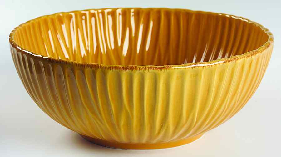 Palette Maize (Yellow) 11" Large Salad Serving Bowl by Ambiance-1