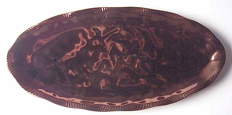 Copper Accessories 19" Oval Serving Platter by Ambiance-1