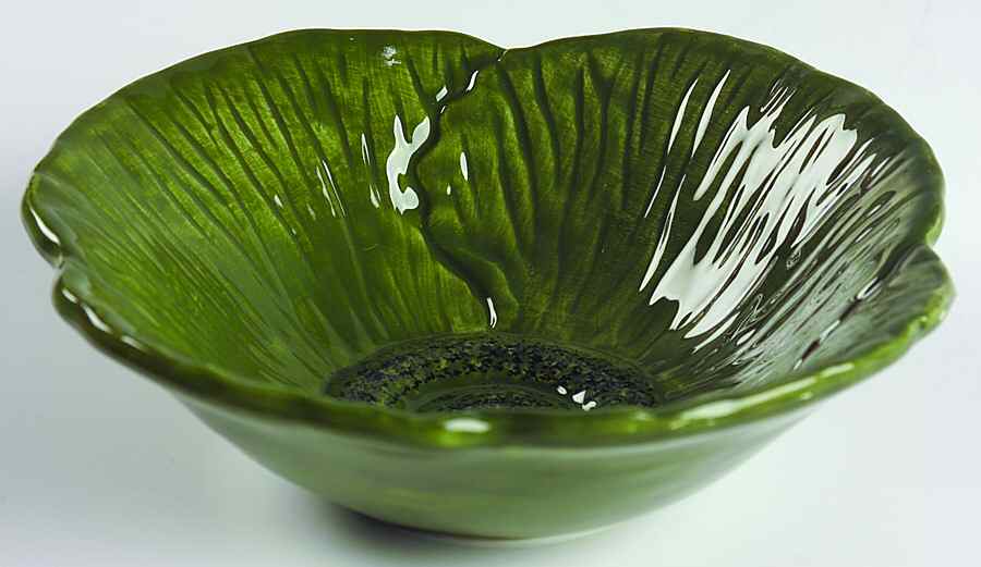 Fleur Rustique Figural (Green) Dessert Bowl by Ambiance-1