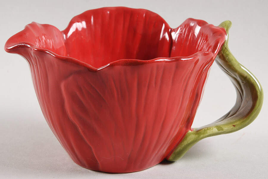 Fleur Rouge Figural (Red) Creamer by Ambiance-1