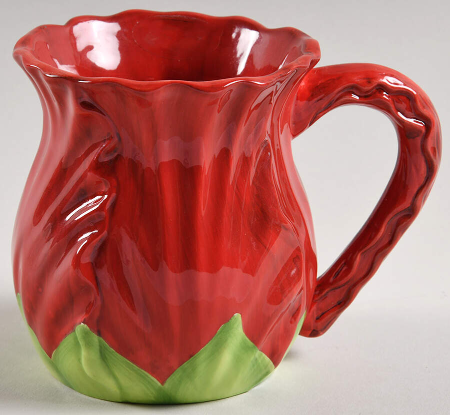Fleur Rouge Figural (Red) Mug by Ambiance-1