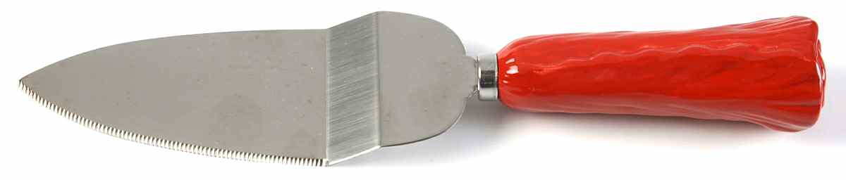 Fleur Rouge Figural (Red) Pie & Cake Server with Stainless Blade by Ambiance-1