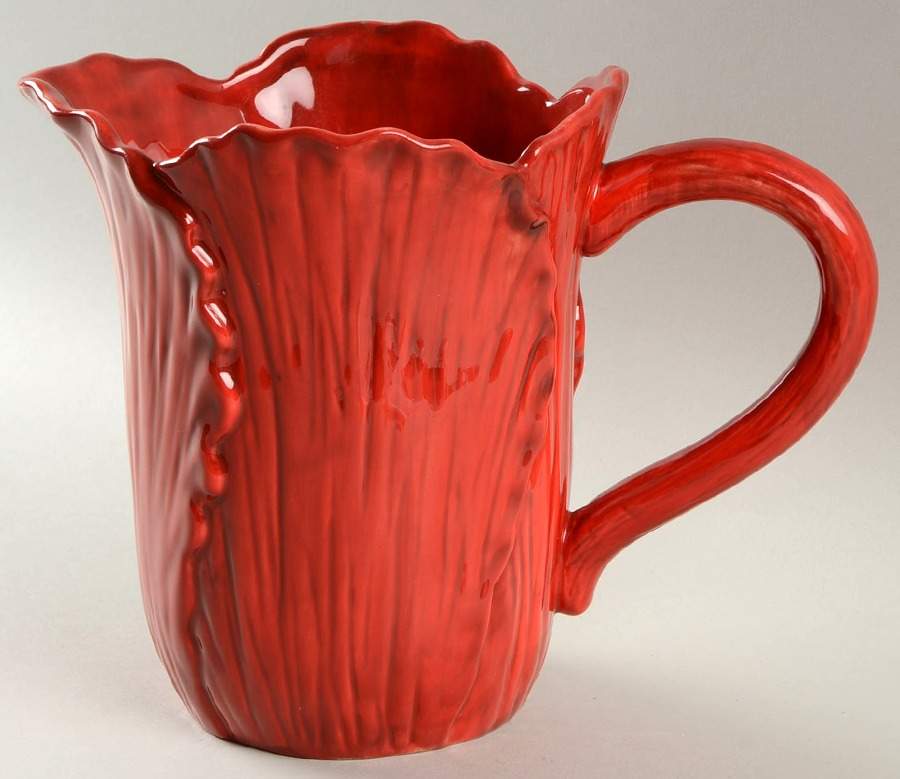 Fleur Rouge Figural (Red) 60 Oz Pitcher by Ambiance-1