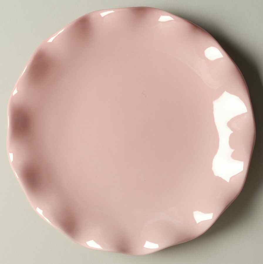Ruffled Pink Salad/Dessert Plate by Ambiance-1