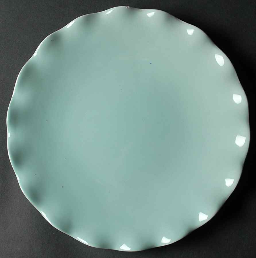 Ruffled Blue Dinner Plate by Ambiance-1