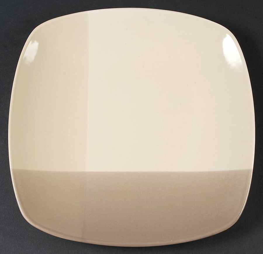 Color Blocks Cream Mocha Dinner Plate by 222 Fifth (PTS)-1