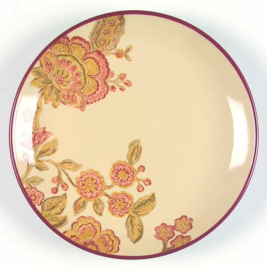 Jacobean Red Salad Plate by 222 Fifth (PTS)-1
