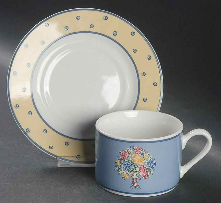 Provence Flat Cup & Saucer Set by American Atelier-1