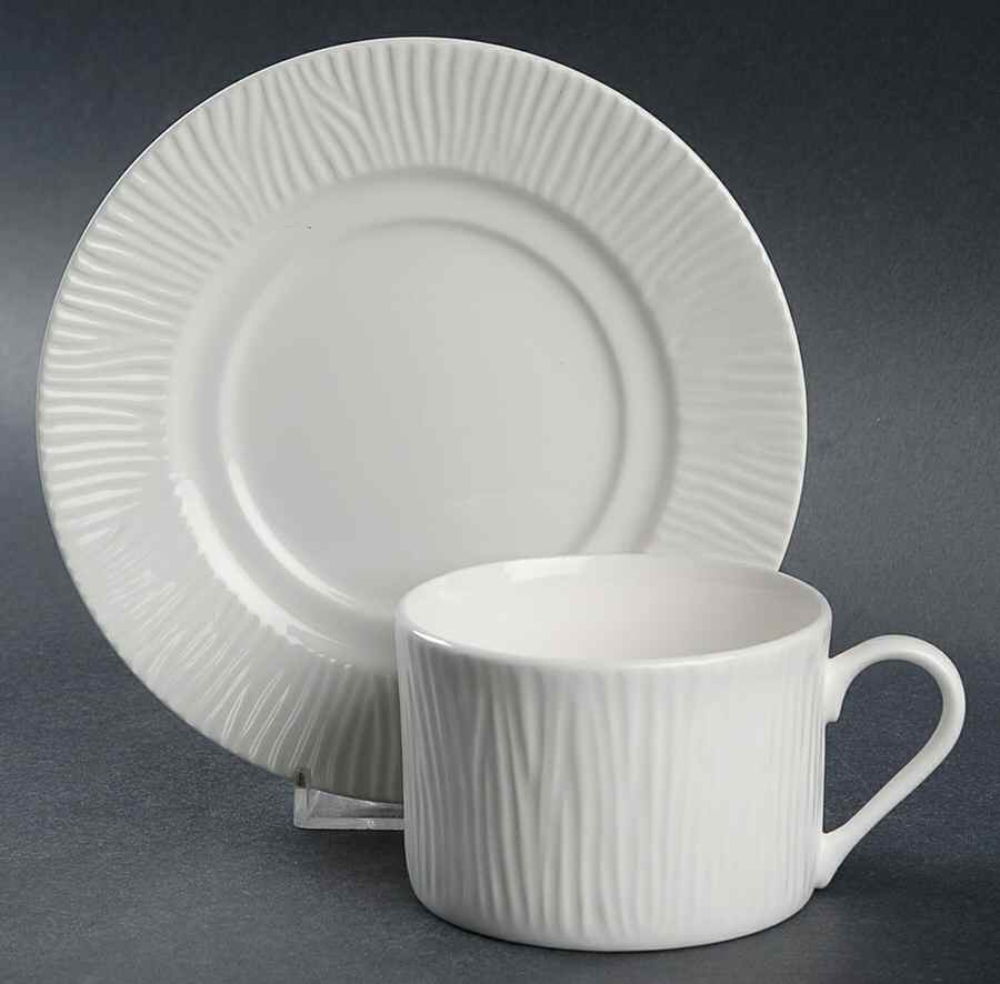 Millennia (No Trim) Flat Cup & Saucer Set by Apropos-1